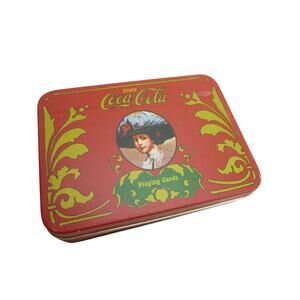 Coca Cola Collectible vintage tin with playing cards